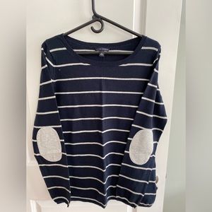 Banana republic long sleeve navy striped sweater